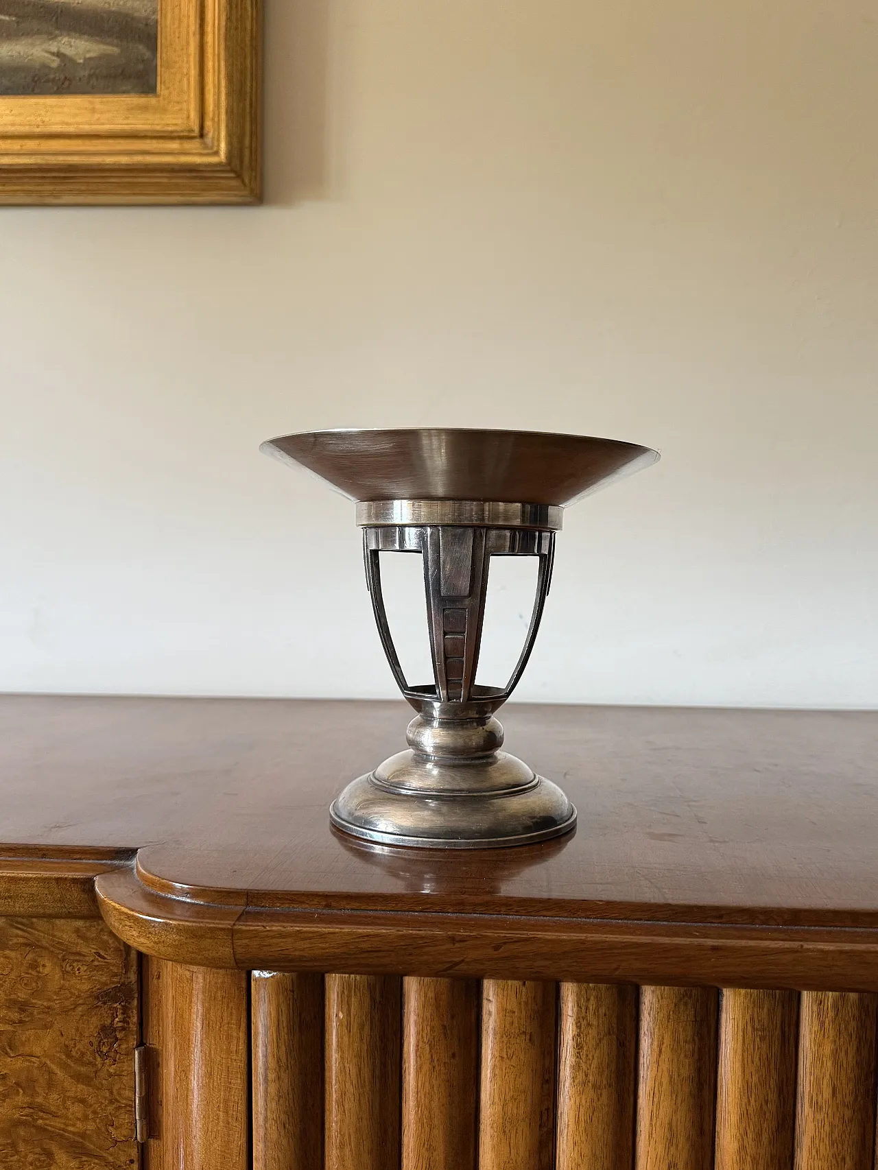 Art Deco style silver plated cake stand, France, 1940s 2