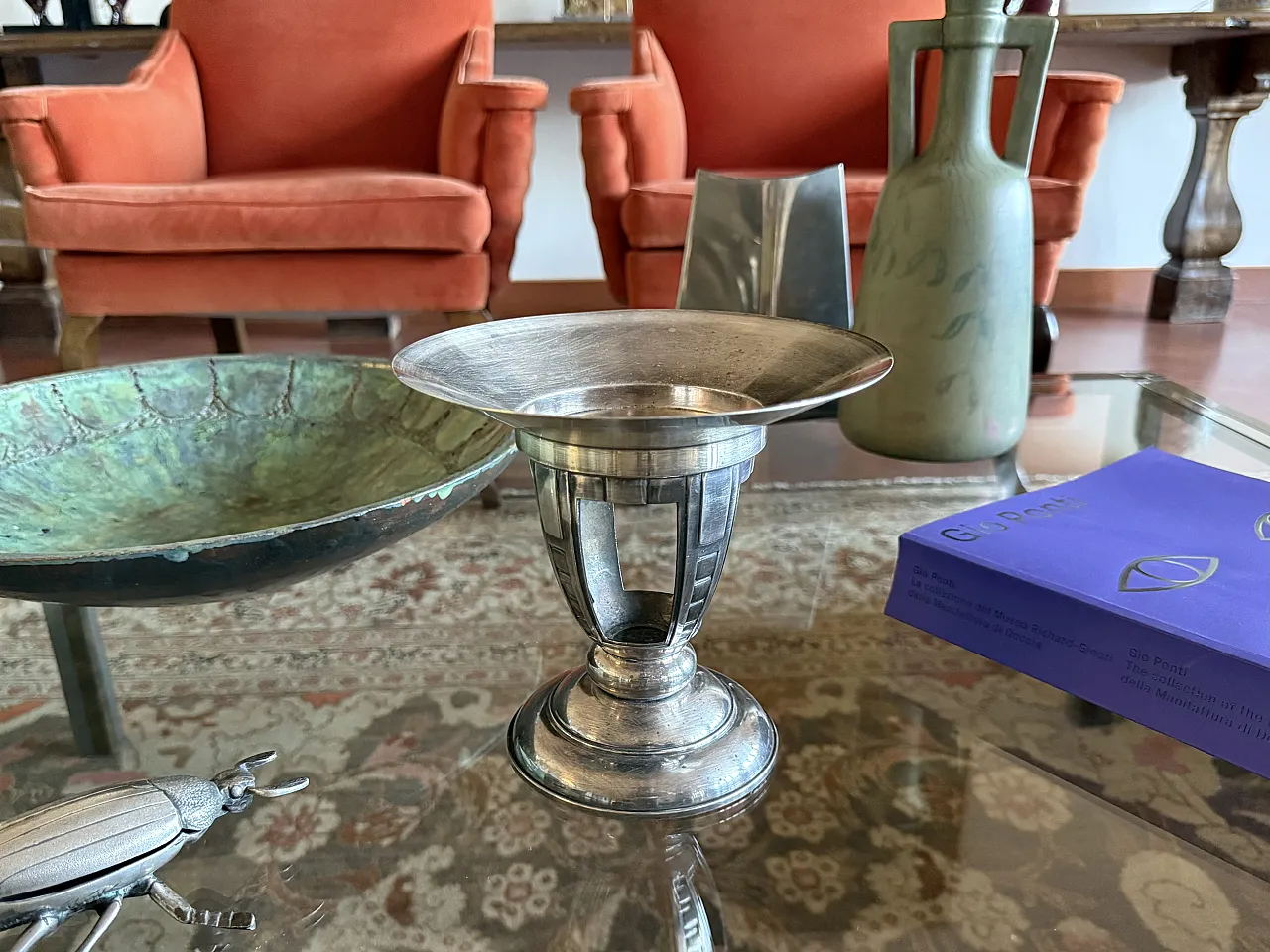 Art Deco style silver plated cake stand, France, 1940s 3