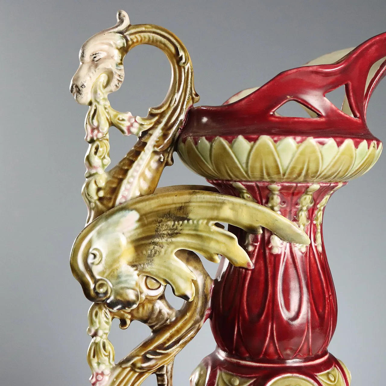 Pair of Jugendstil ceramic pourers, 20th century 6