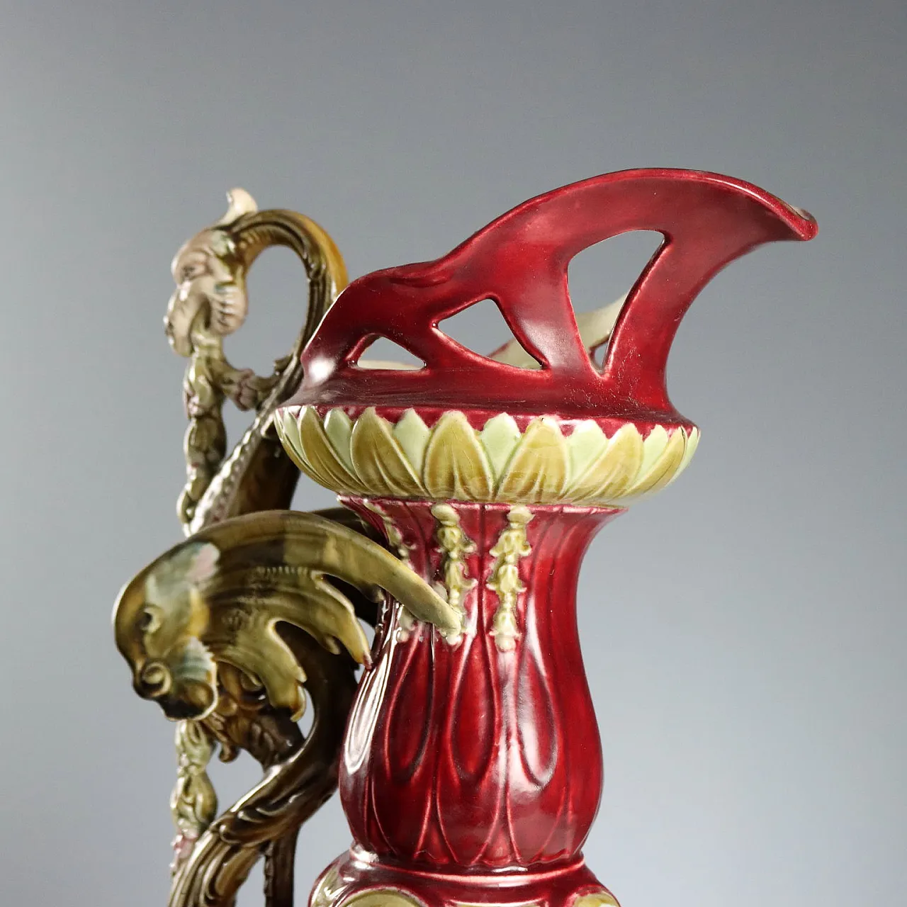 Pair of Jugendstil ceramic pourers, 20th century 7