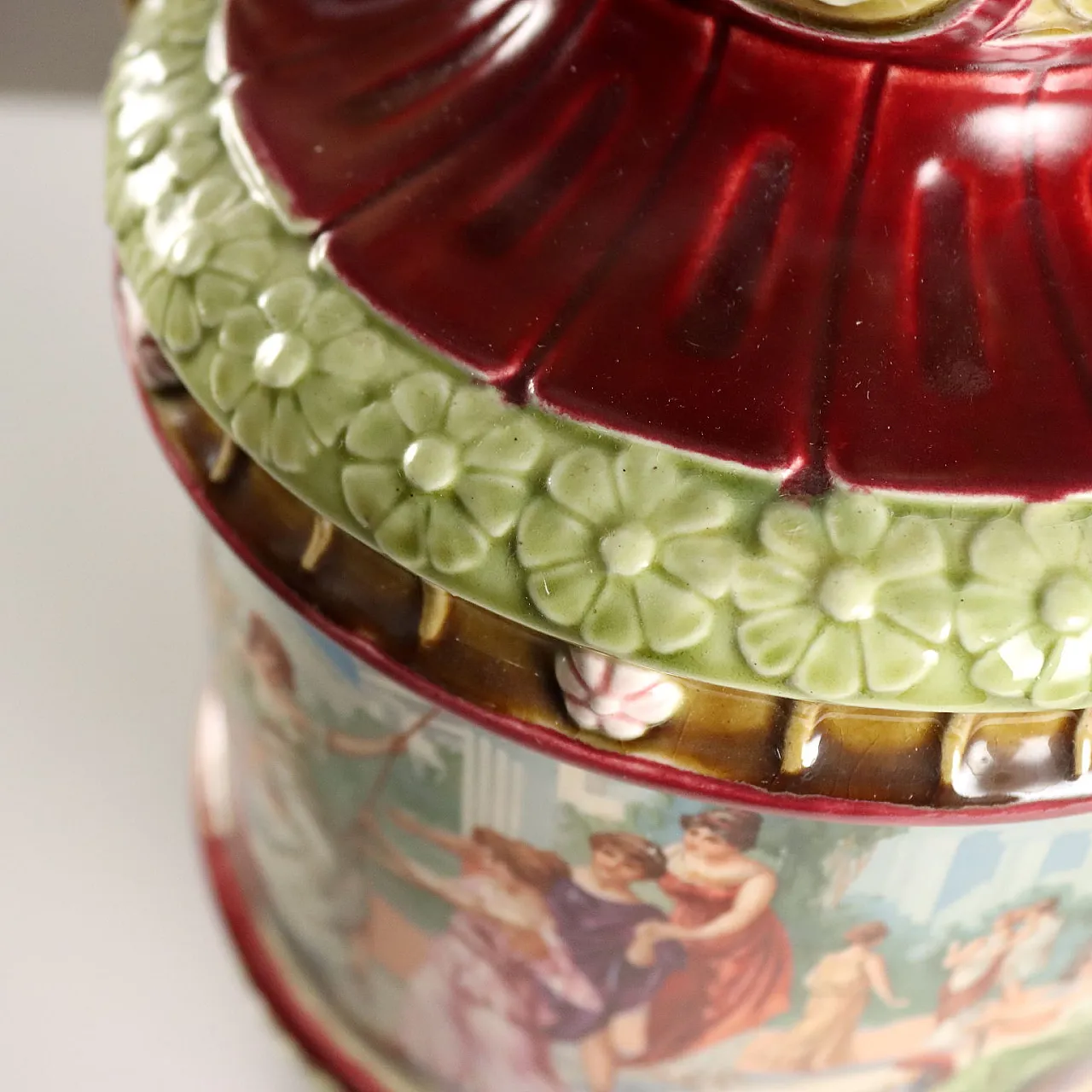 Pair of Jugendstil ceramic pourers, 20th century 9