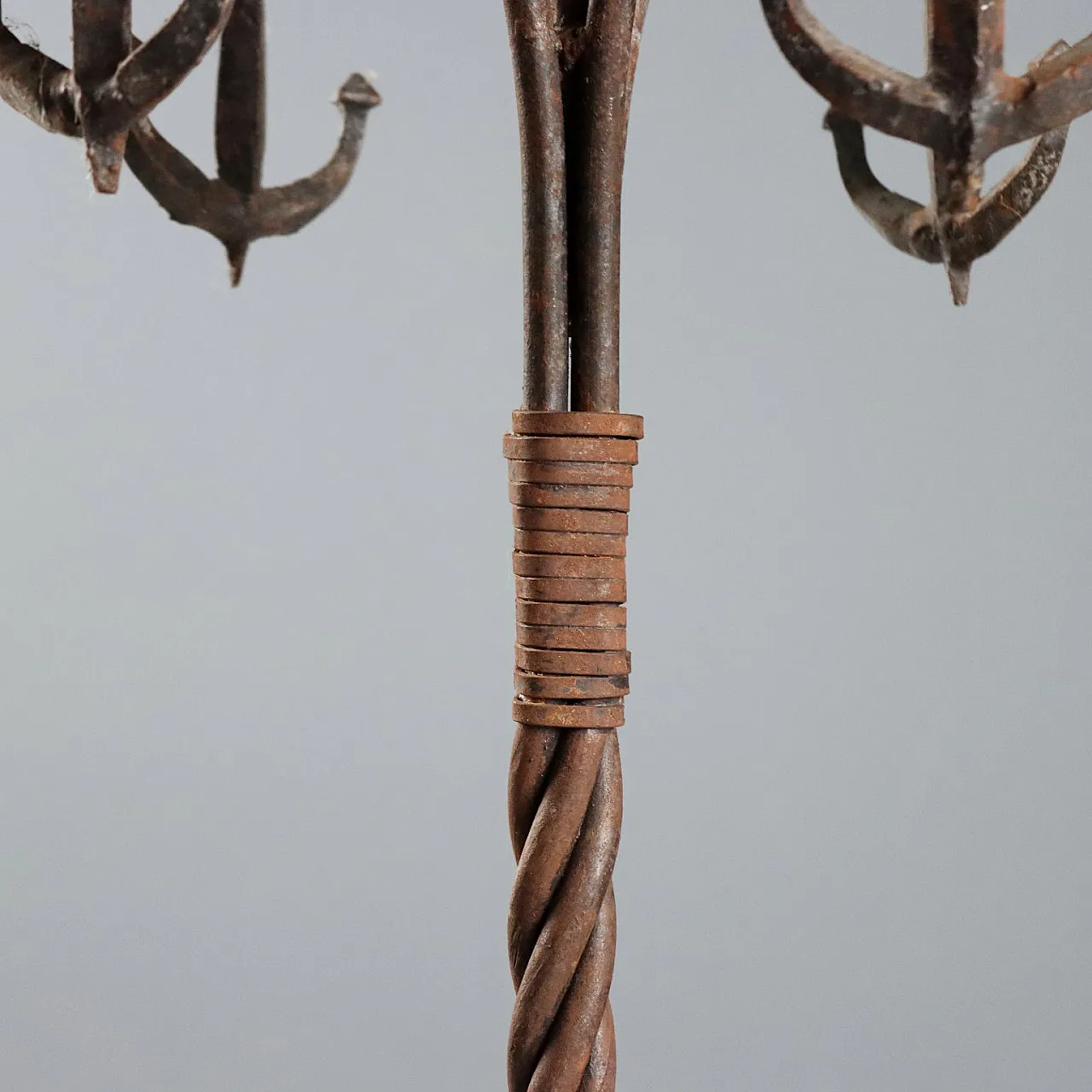 Wrought iron candle holder, 20th century 6