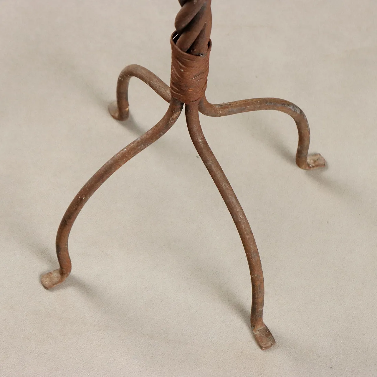 Wrought iron candle holder, 20th century 7
