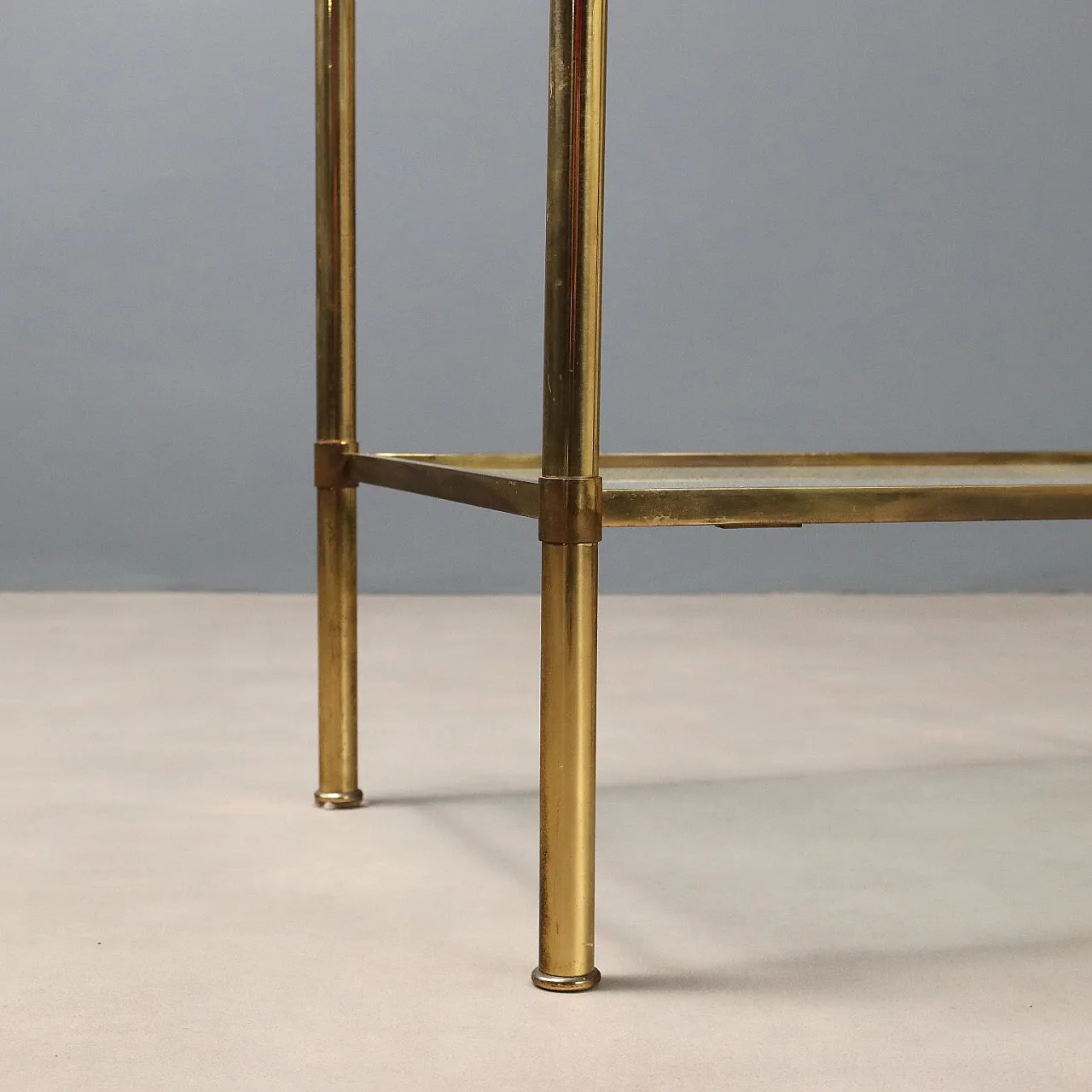 Coffee table in brass and glass, 1970s 5