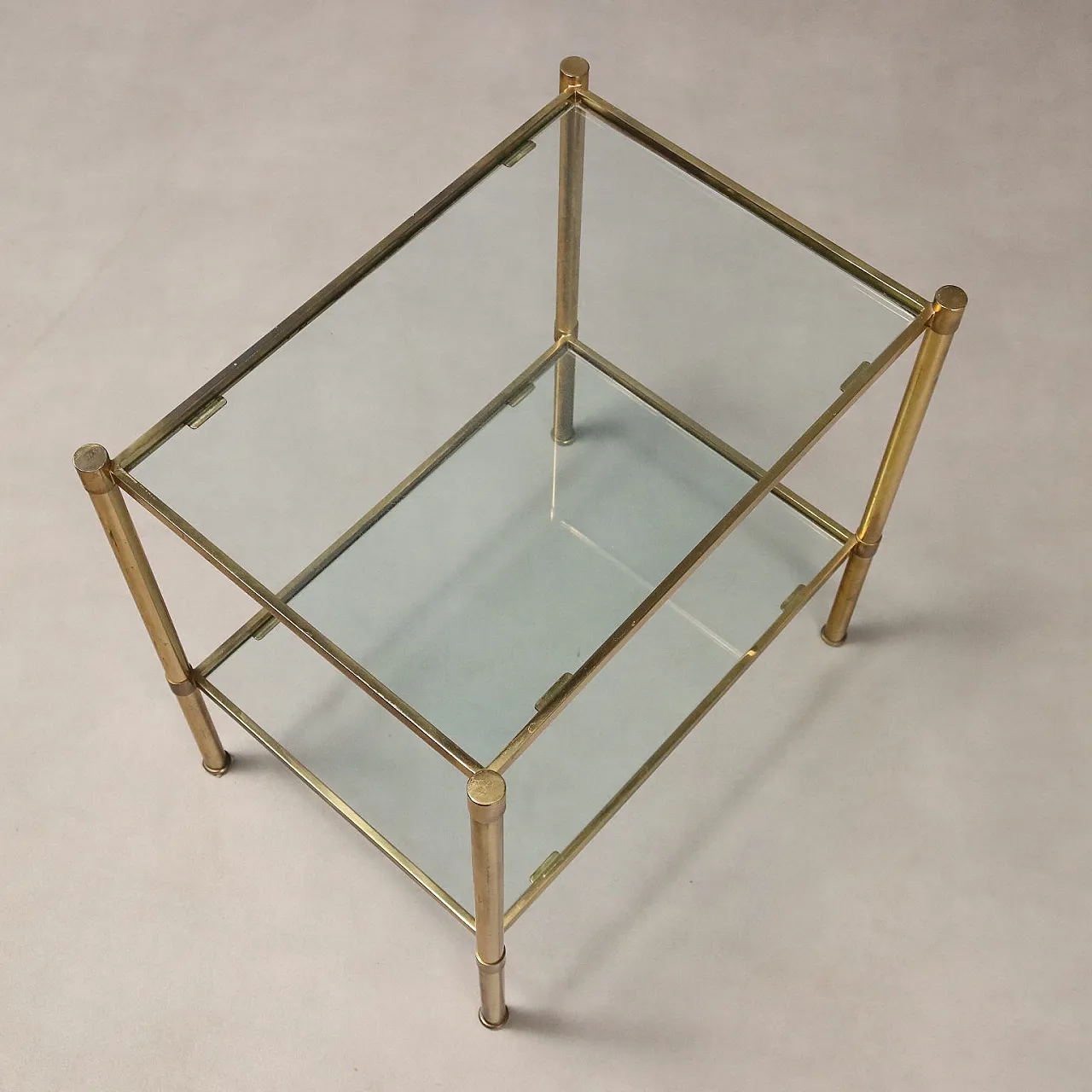 Coffee table in brass and glass, 1970s 6