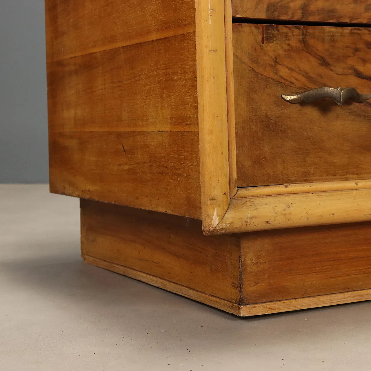 Chest of drawers in briarwood with mirror, 1940s 7