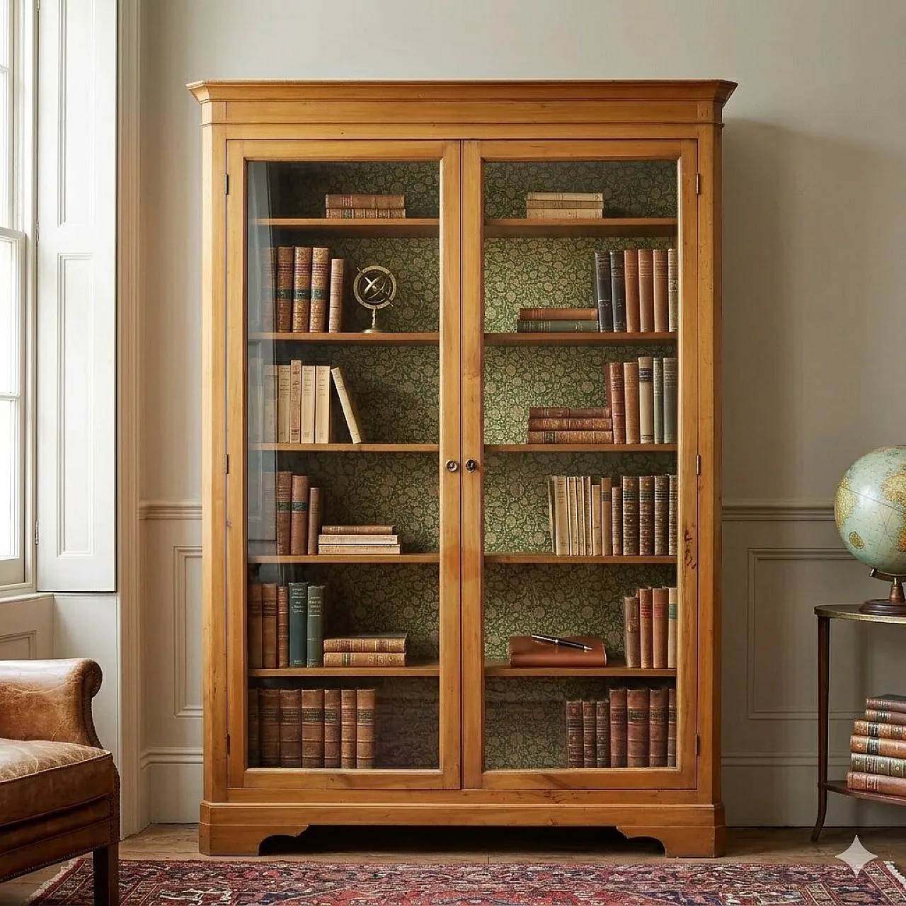 Walnut bookcase, 19th century 2