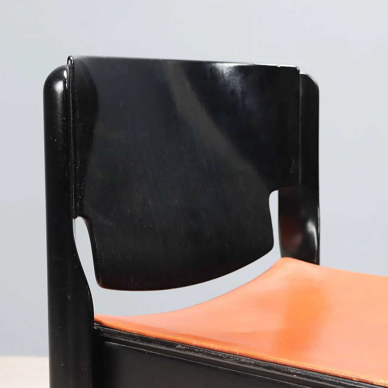 8 wooden dining chairs by Vico Magistretti, 1960s 6