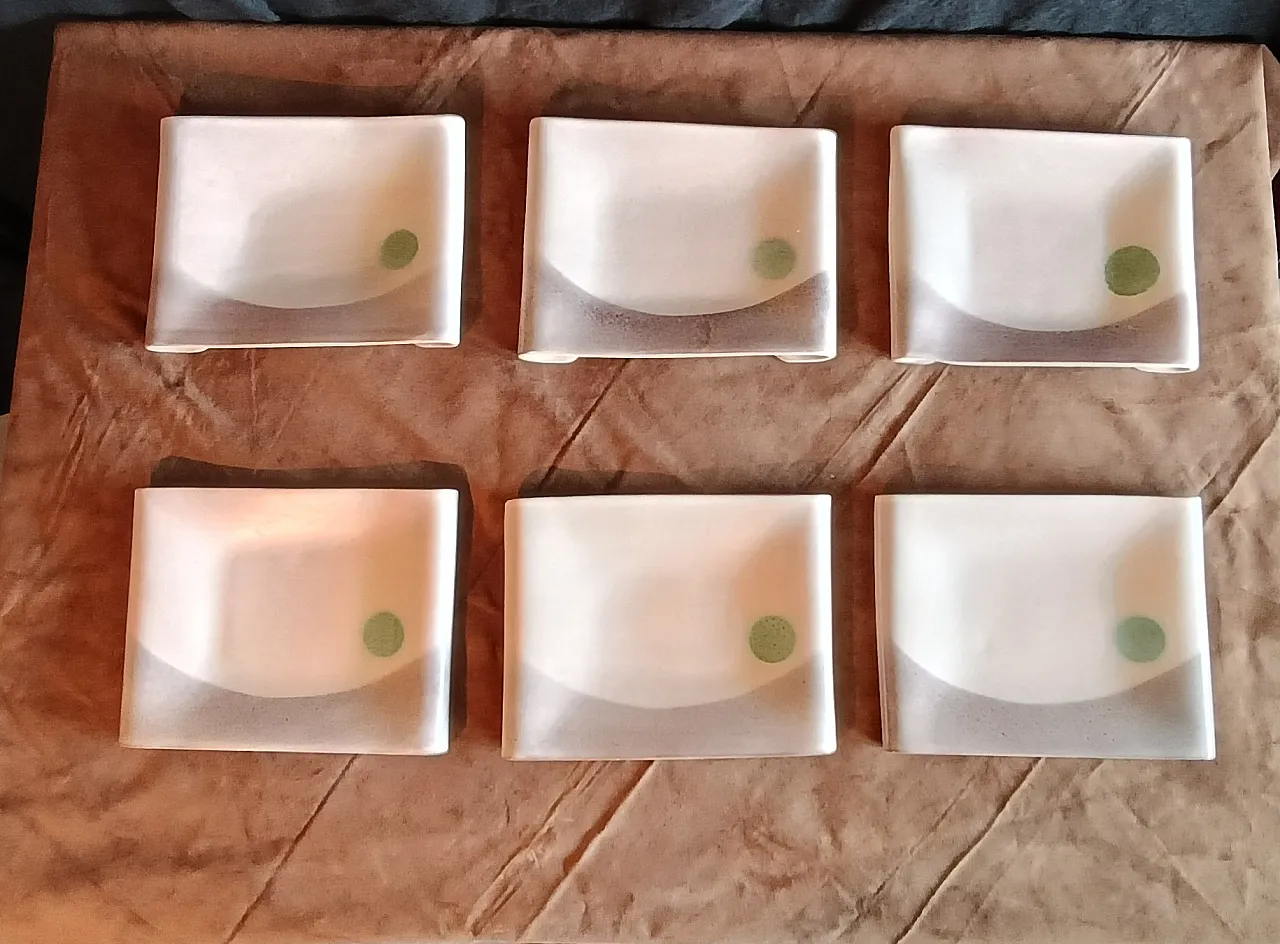 6 ceramic plates, La Sfera.  60s 1
