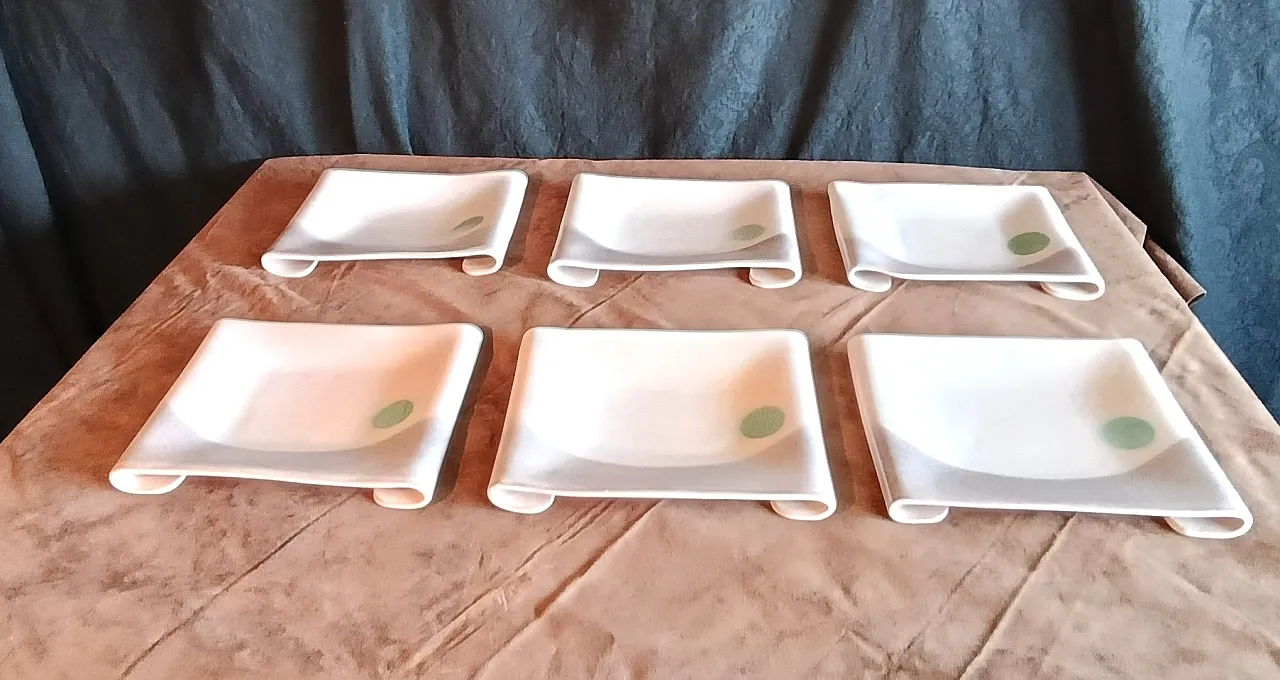 6 ceramic plates, La Sfera.  60s 2