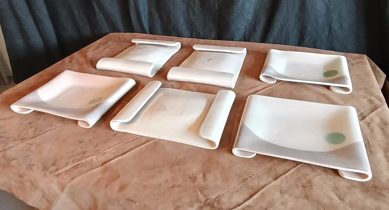 6 ceramic plates, La Sfera.  60s 3