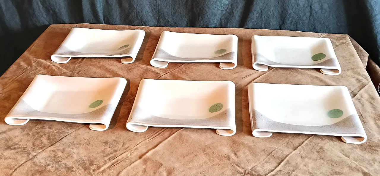 6 ceramic plates, La Sfera.  60s 4