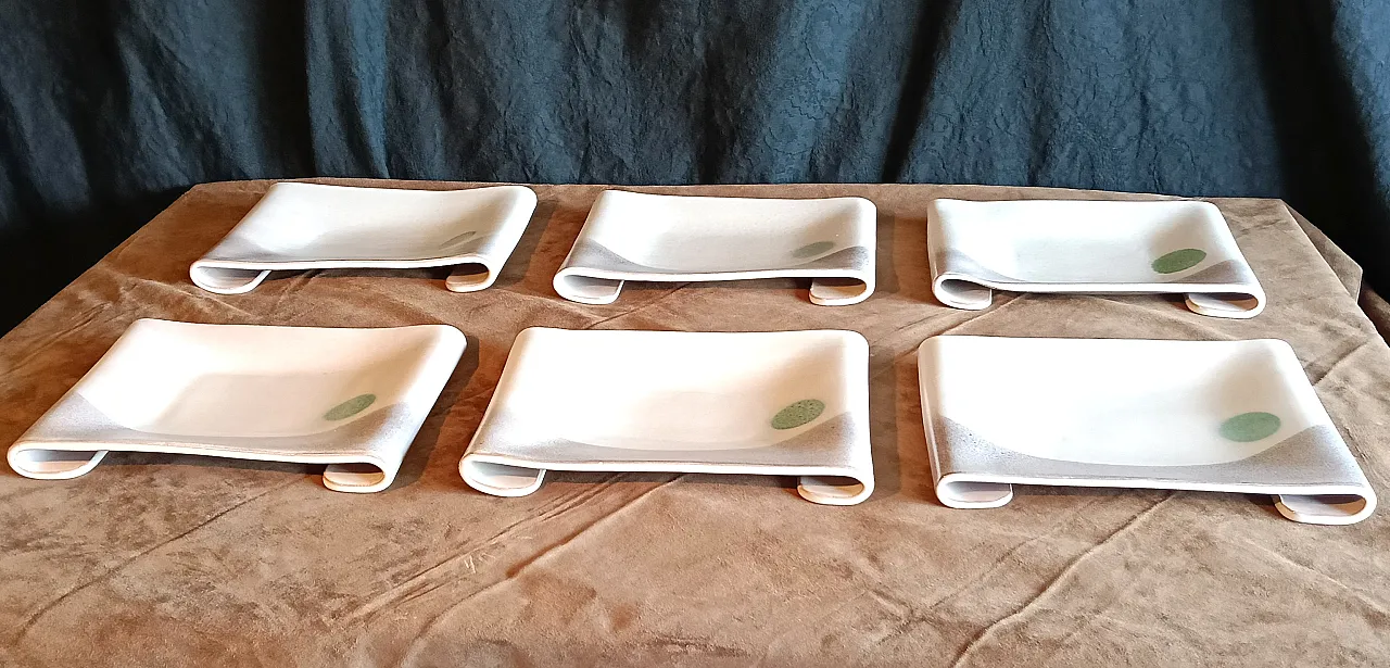 6 ceramic plates, La Sfera.  60s 6