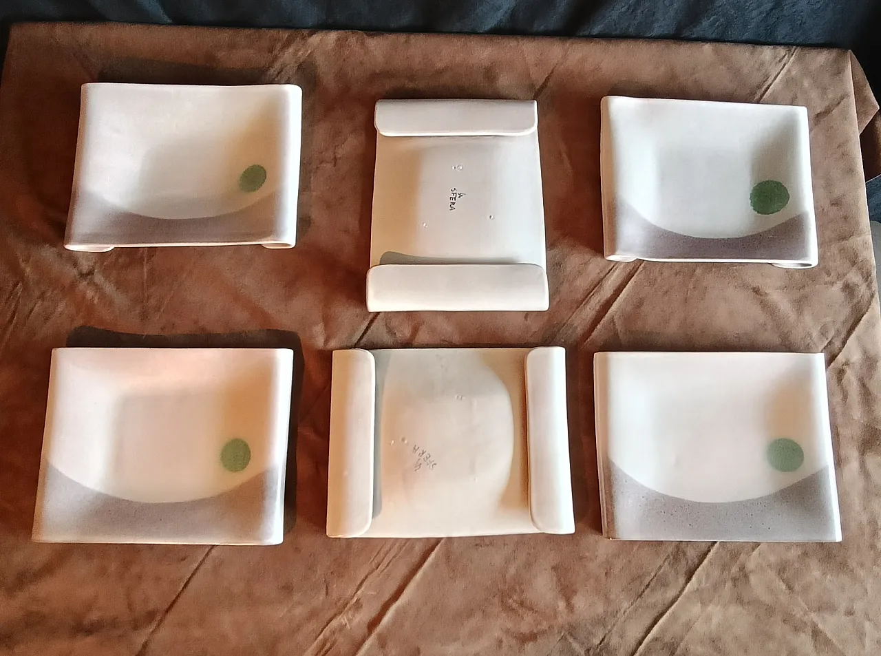 6 ceramic plates, La Sfera.  60s 9
