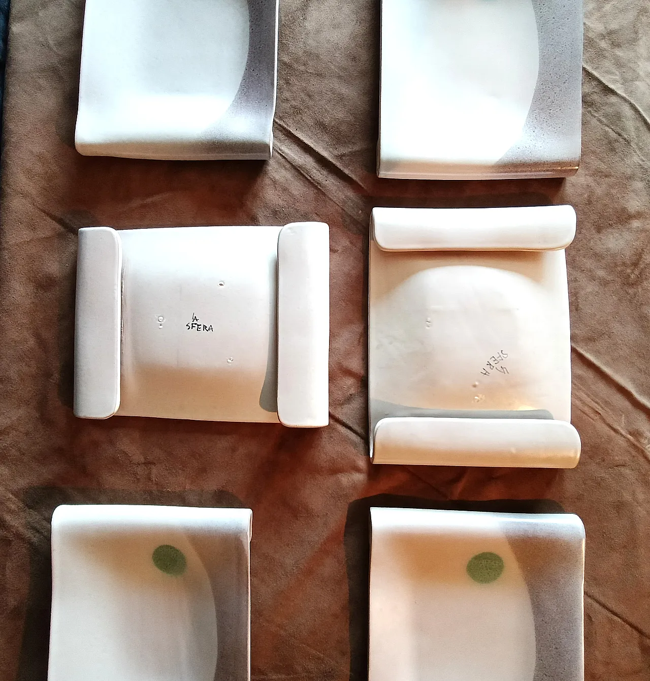 6 ceramic plates, La Sfera.  60s 10