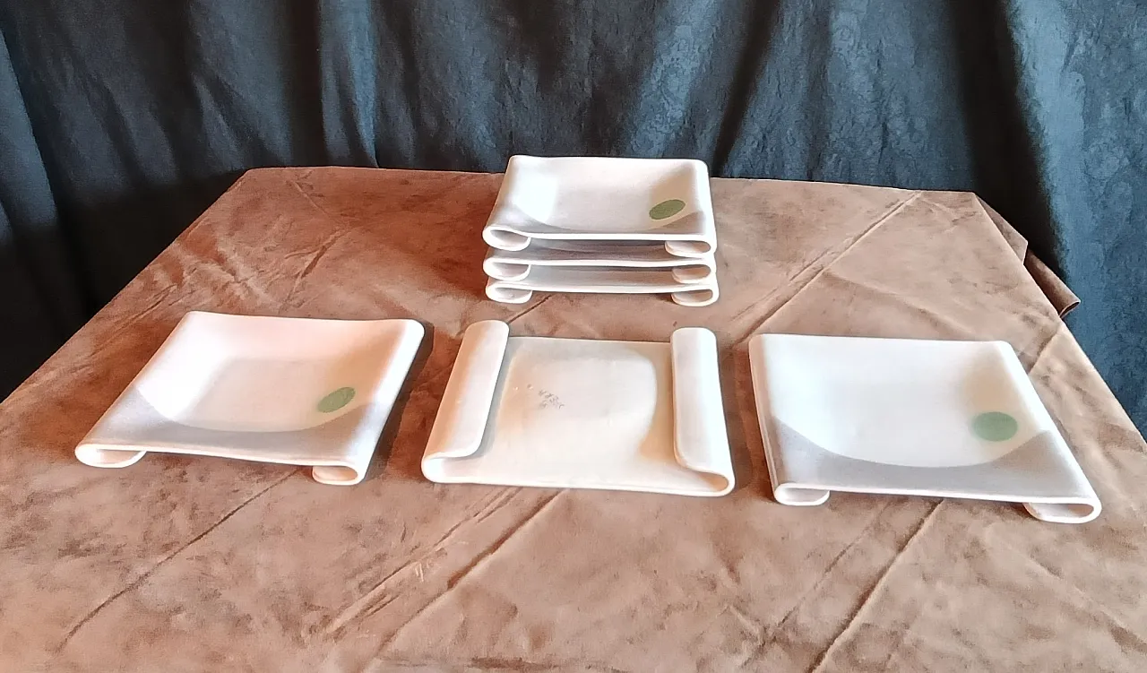 6 ceramic plates, La Sfera.  60s 12