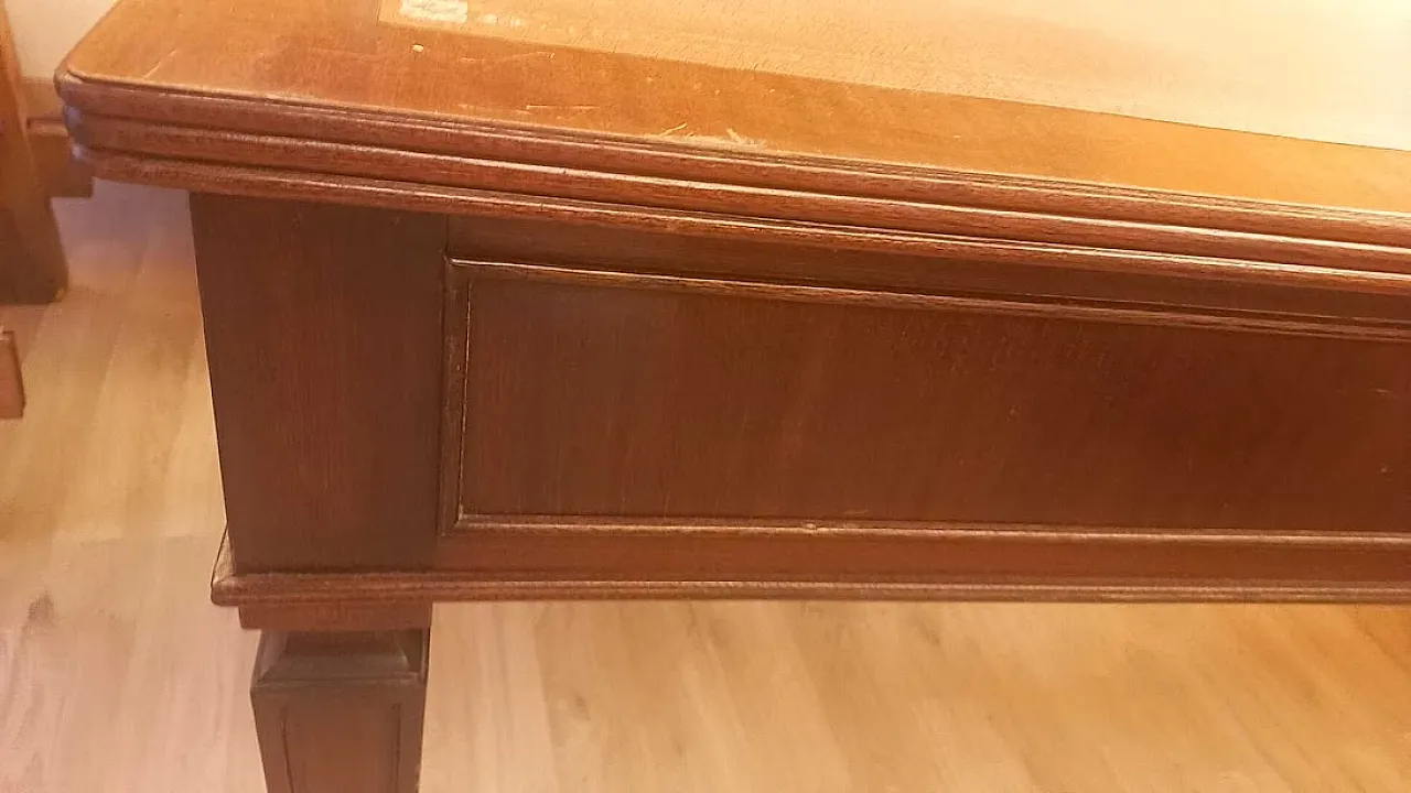 Office desk in wood and leather, late 20th century 8