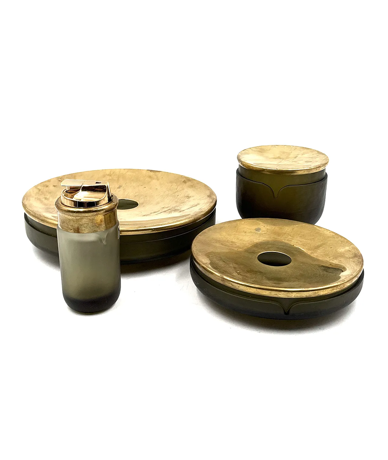 Yellow Murano glass smoking set, VeArt, Italy 1970 5