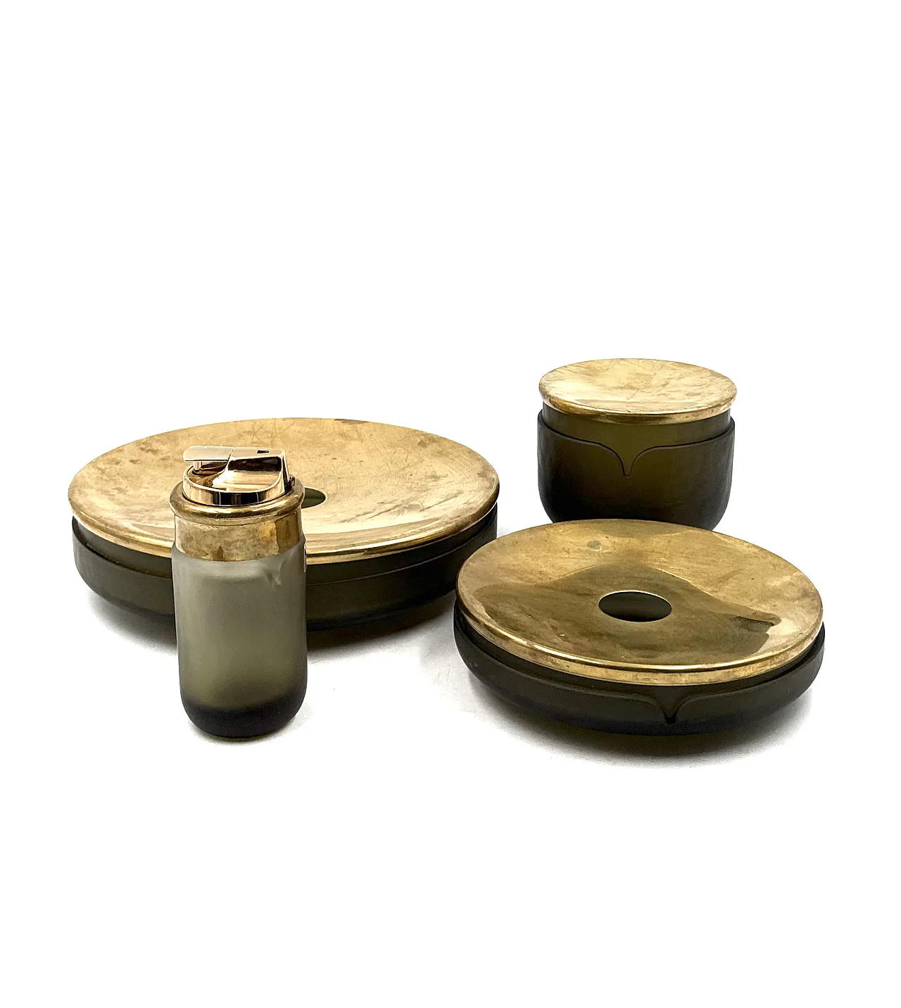 Yellow Murano glass smoking set, VeArt, Italy 1970 6