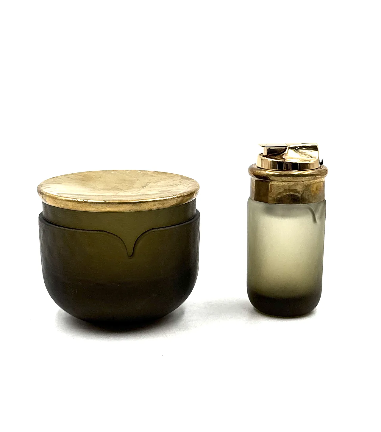 Yellow Murano glass smoking set, VeArt, Italy 1970 12