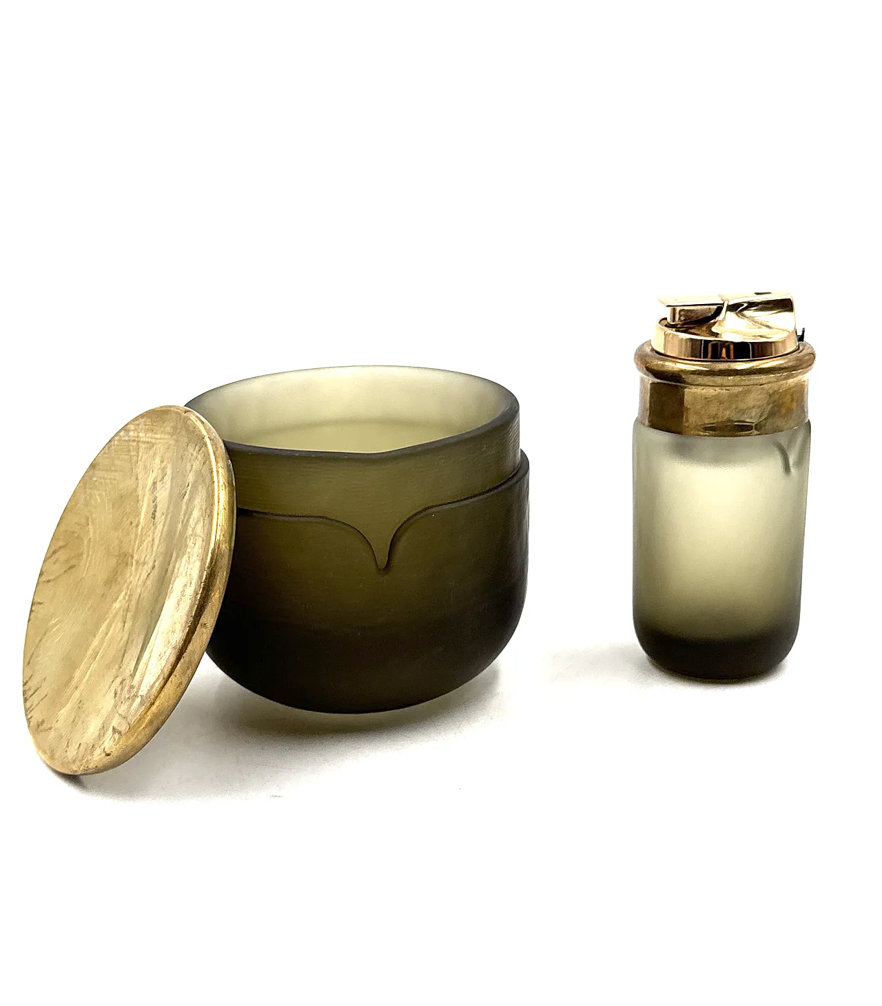 Yellow Murano glass smoking set, VeArt, Italy 1970 13
