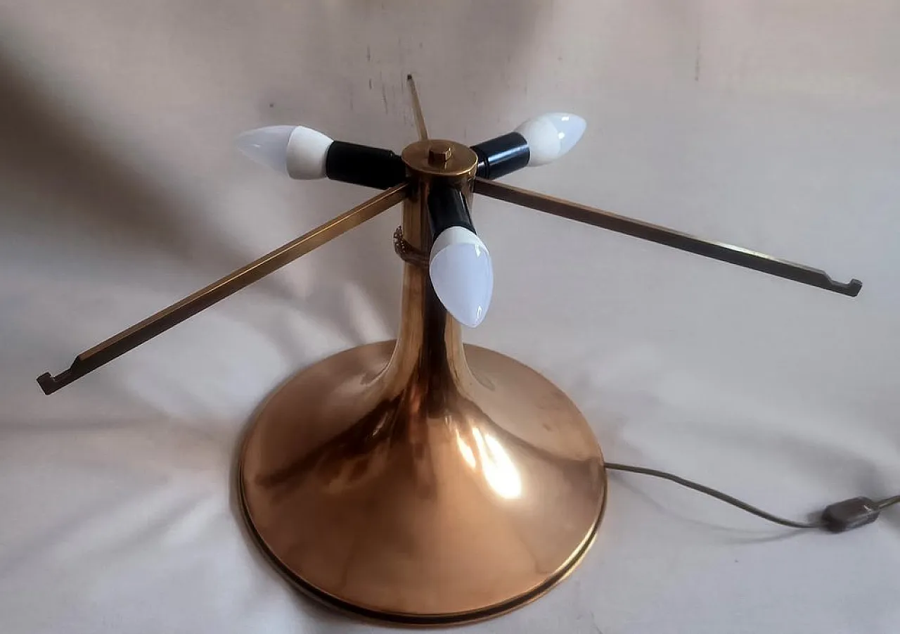 Table lamp in brass, lucite and Vienna straw, 1970s 8