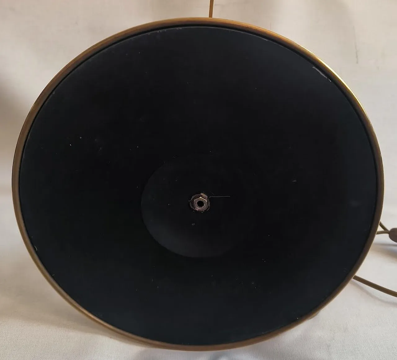 Table lamp in brass, lucite and Vienna straw, 1970s 13