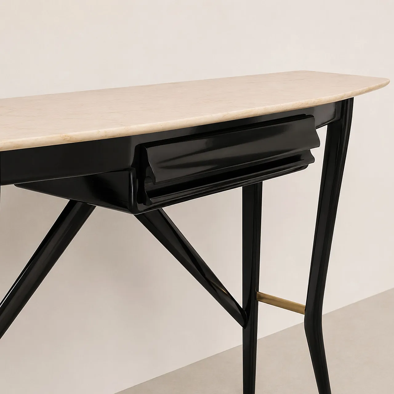 Console in legno ebanizzato e marmo di Ico Parisi, anni ’50 2