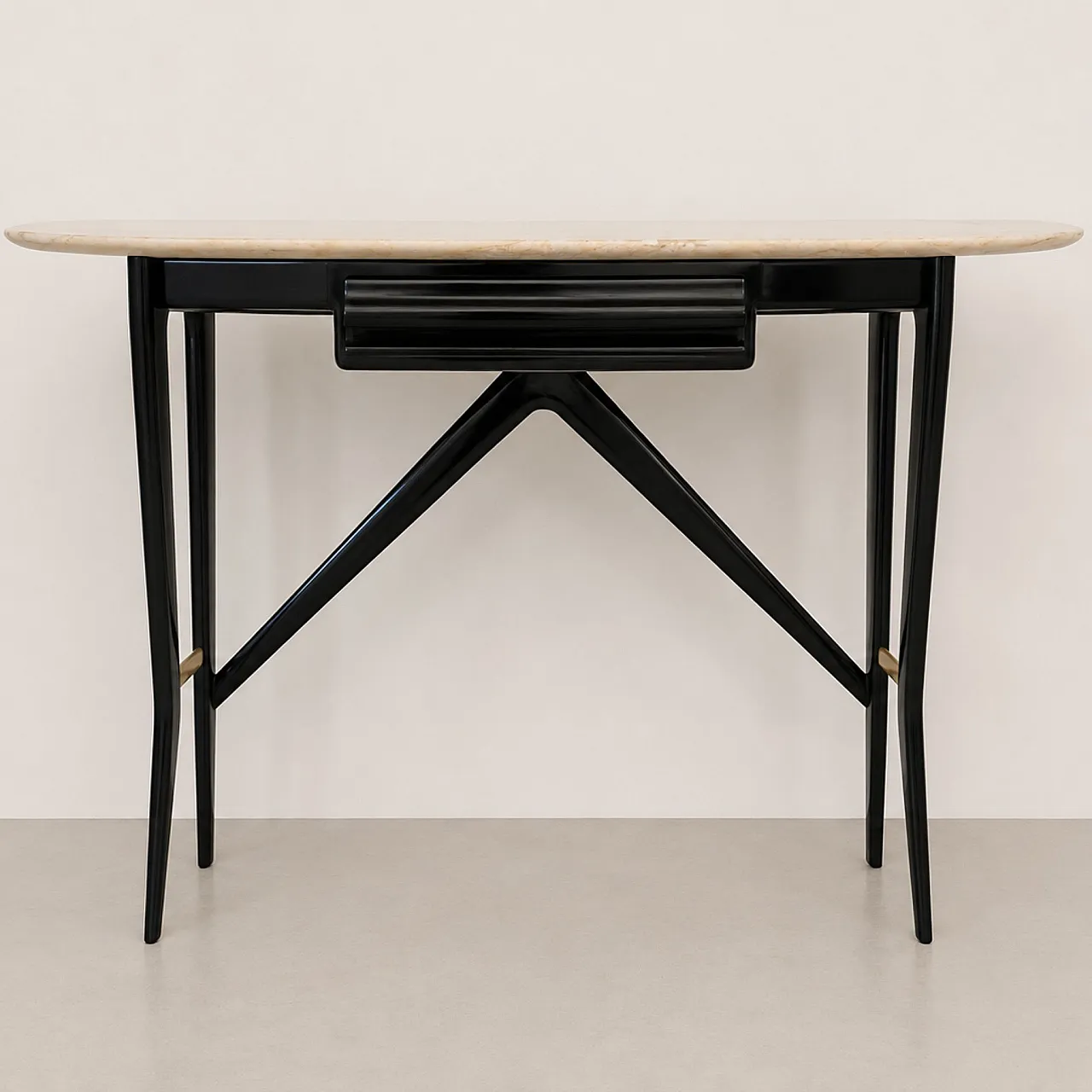Console in legno ebanizzato e marmo di Ico Parisi, anni ’50 5