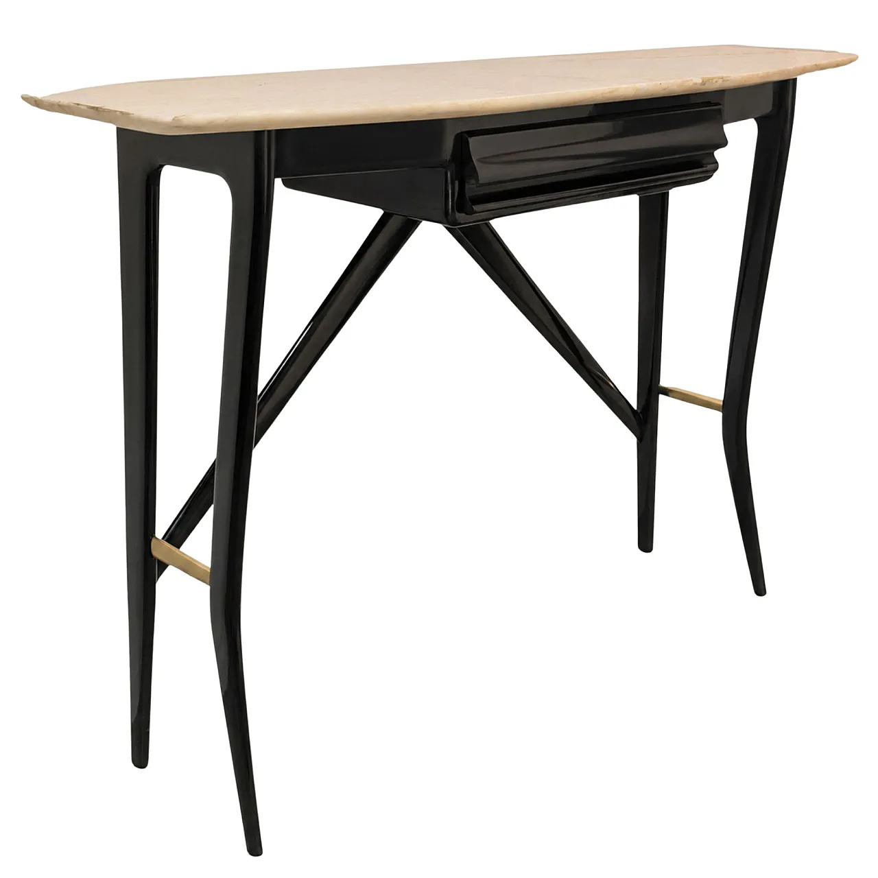Console in legno ebanizzato e marmo di Ico Parisi, anni ’50 6