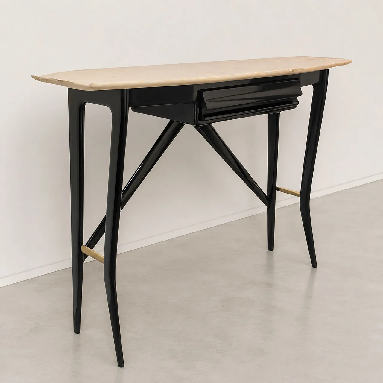 Console in legno ebanizzato e marmo di Ico Parisi, anni ’50 7