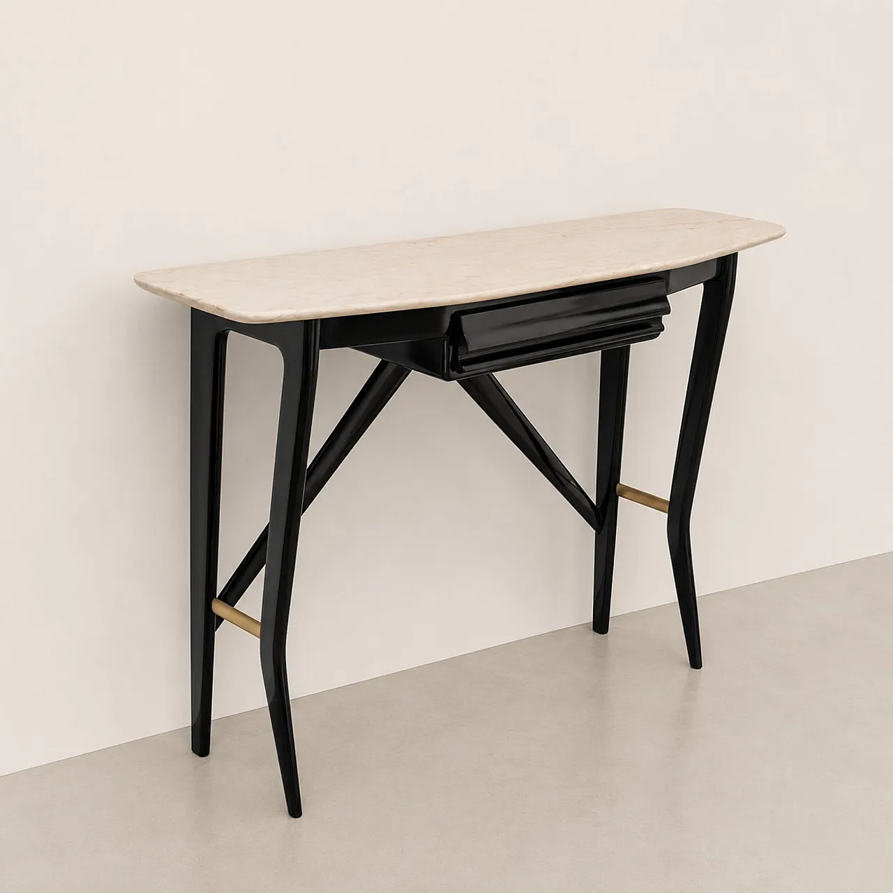Console in legno ebanizzato e marmo di Ico Parisi, anni ’50 8