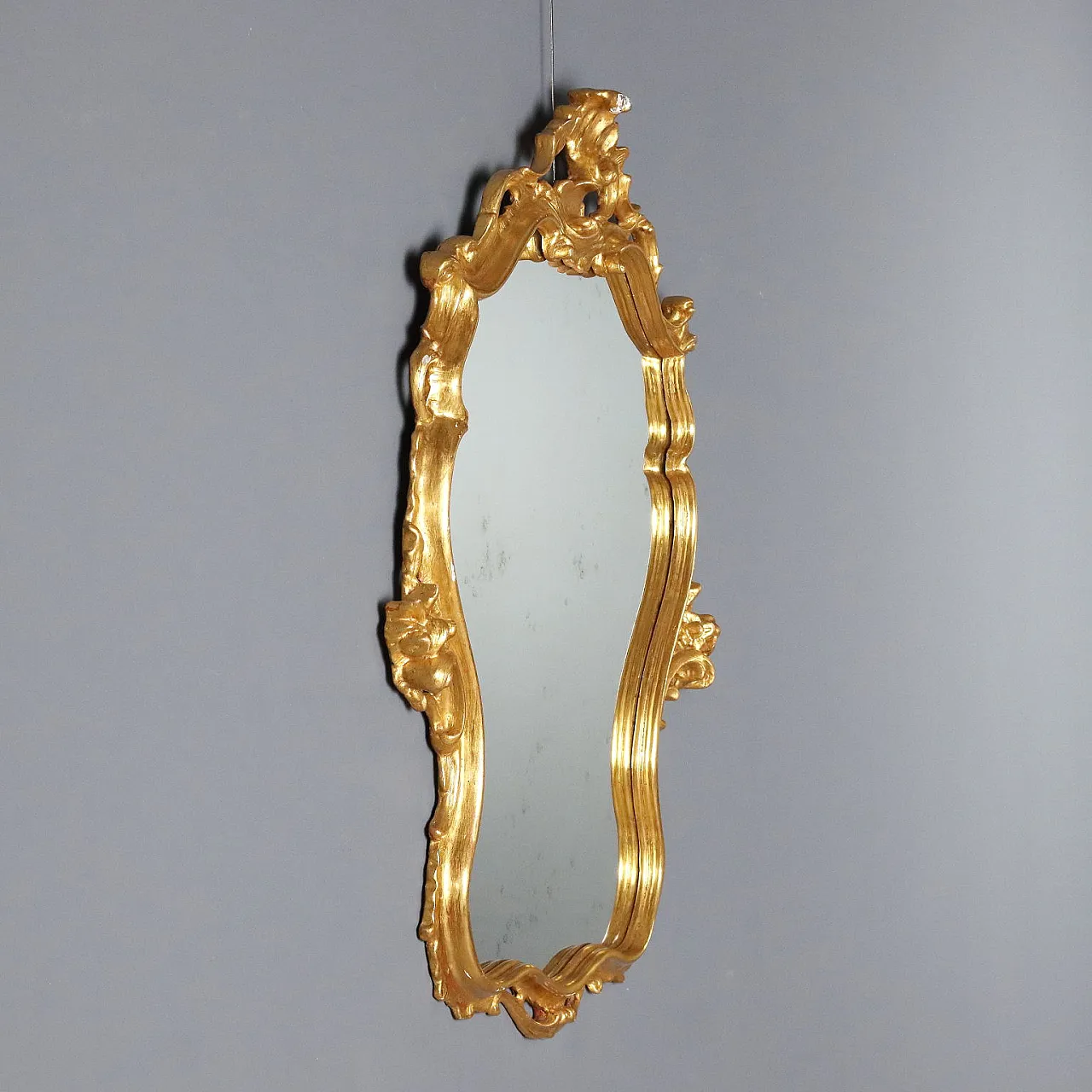 Specchiera in stile Barocchetto in legno dorato, '900 3