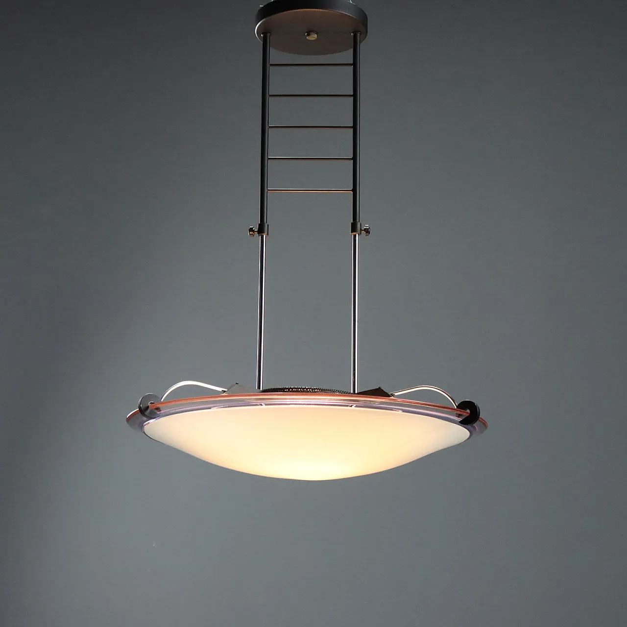 Chandelier with reflected halogen light, 1980s 1