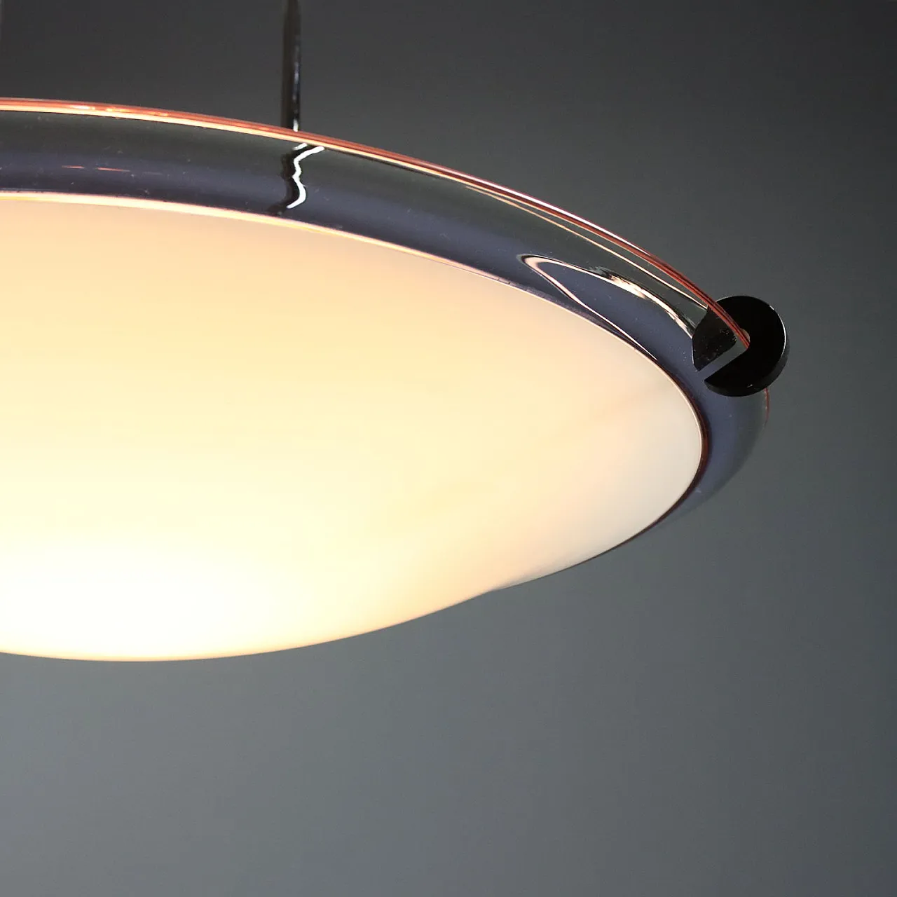 Chandelier with reflected halogen light, 1980s 4