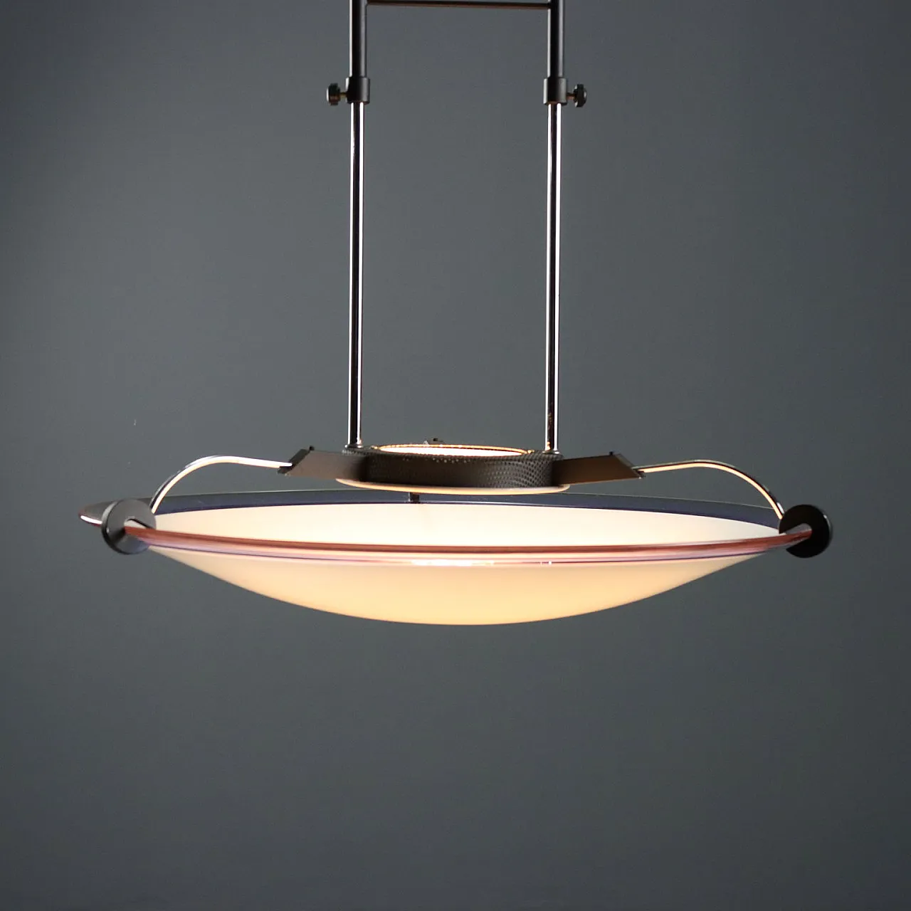 Chandelier with reflected halogen light, 1980s 7