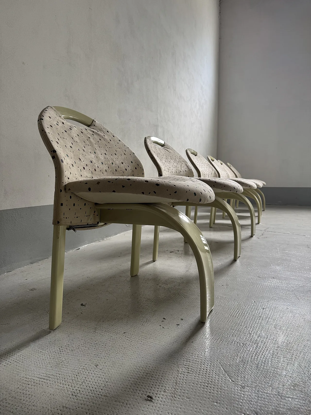 6 Sail chairs by Giovanni Offredi for Saporiti, 1980s 2
