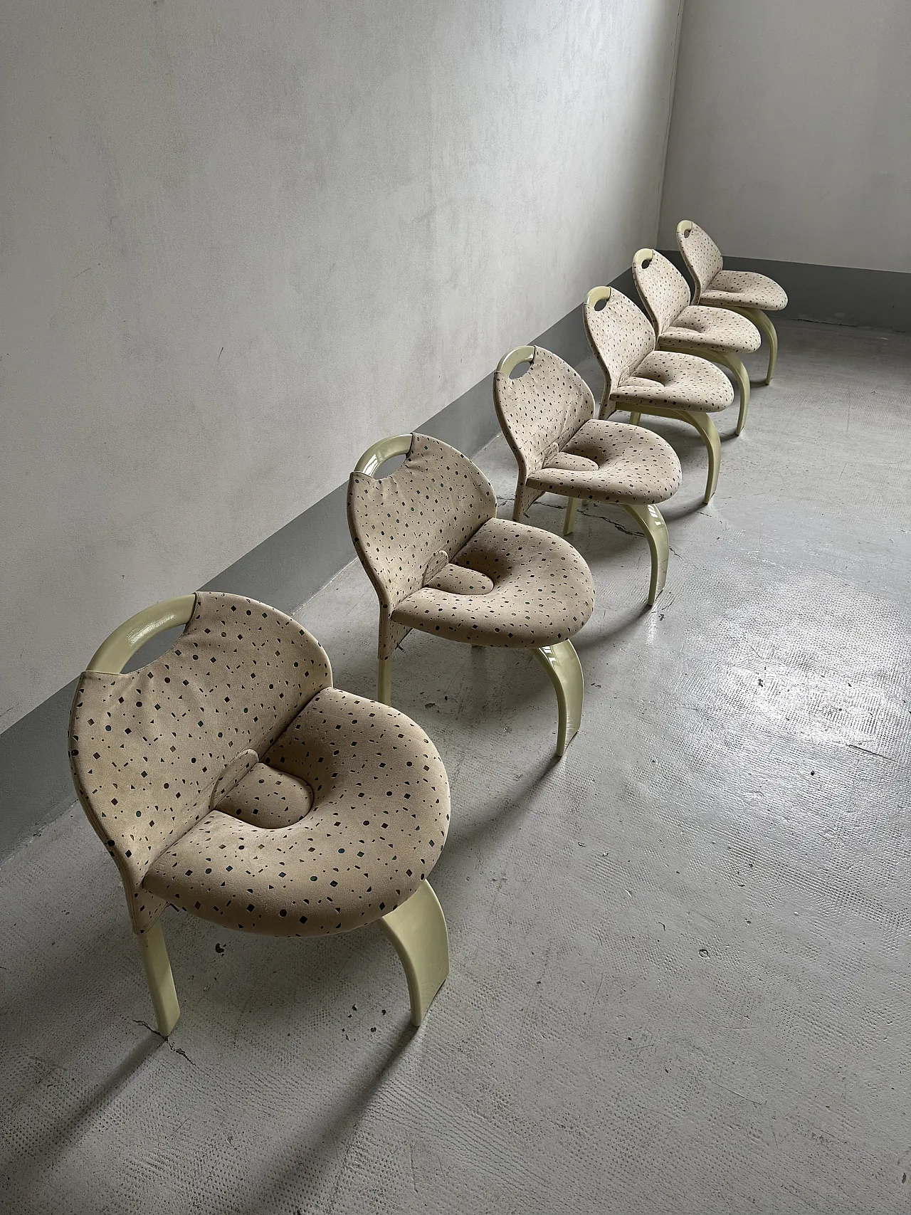 6 Sail chairs by Giovanni Offredi for Saporiti, 1980s 3