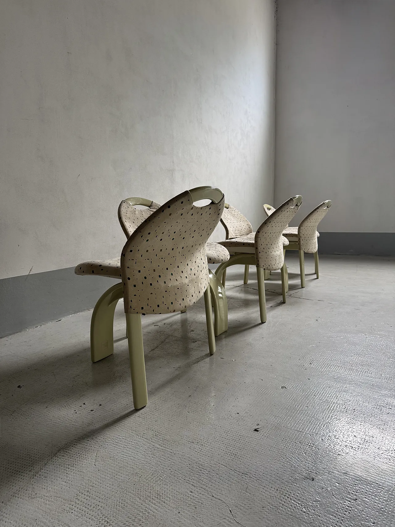 6 Sail chairs by Giovanni Offredi for Saporiti, 1980s 4