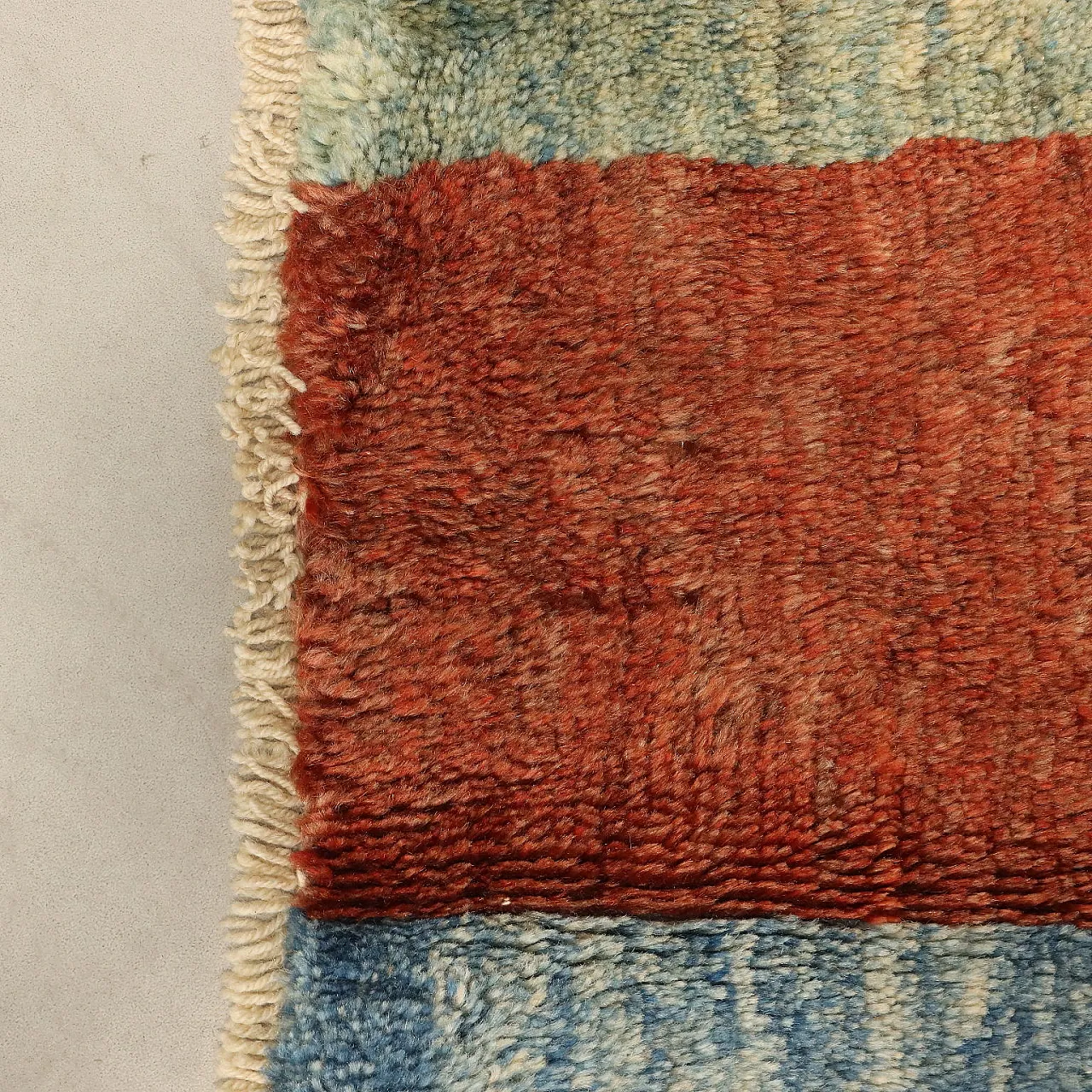 Checkered Gabbeh rug in wool, 20th century 6
