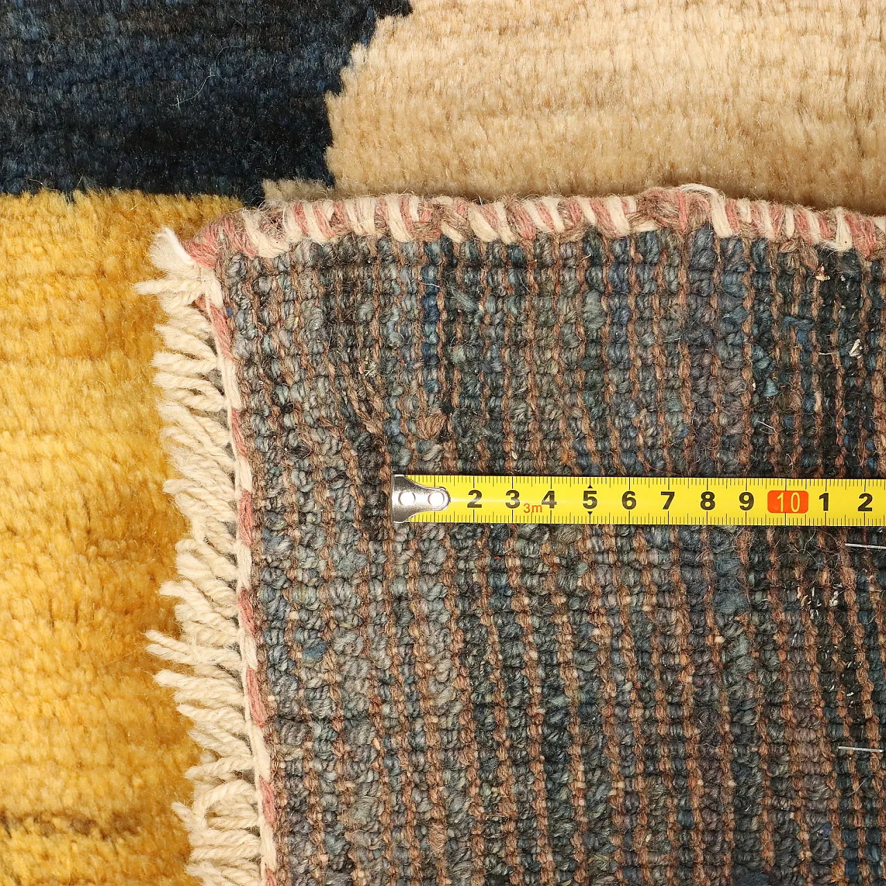 Checkered Gabbeh rug in wool, 20th century 7