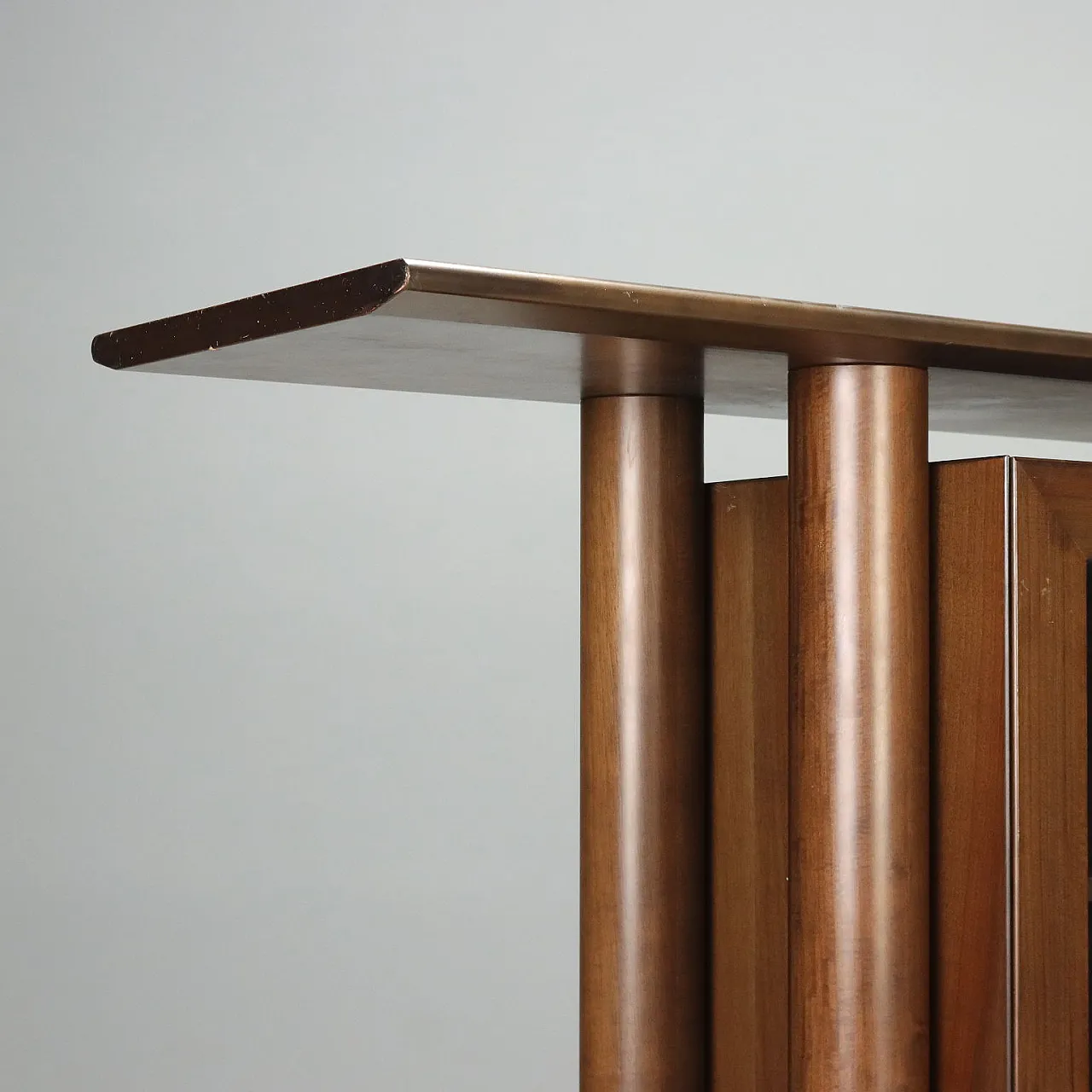 Sideboard in wood and marble, 1980s 5