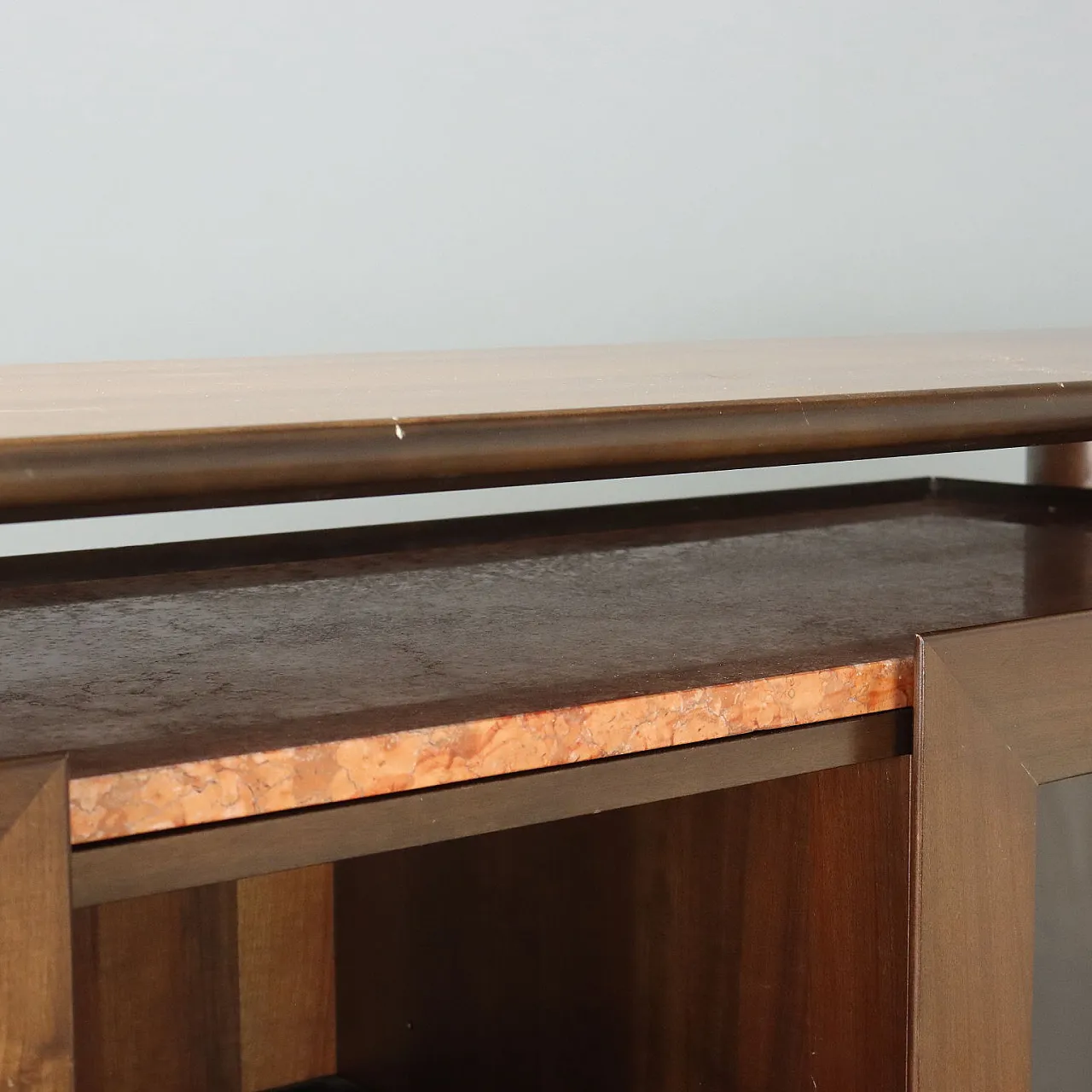 Sideboard in wood and marble, 1980s 6