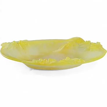Mimosa centerpiece plate Daum Manufacturing, 20th century