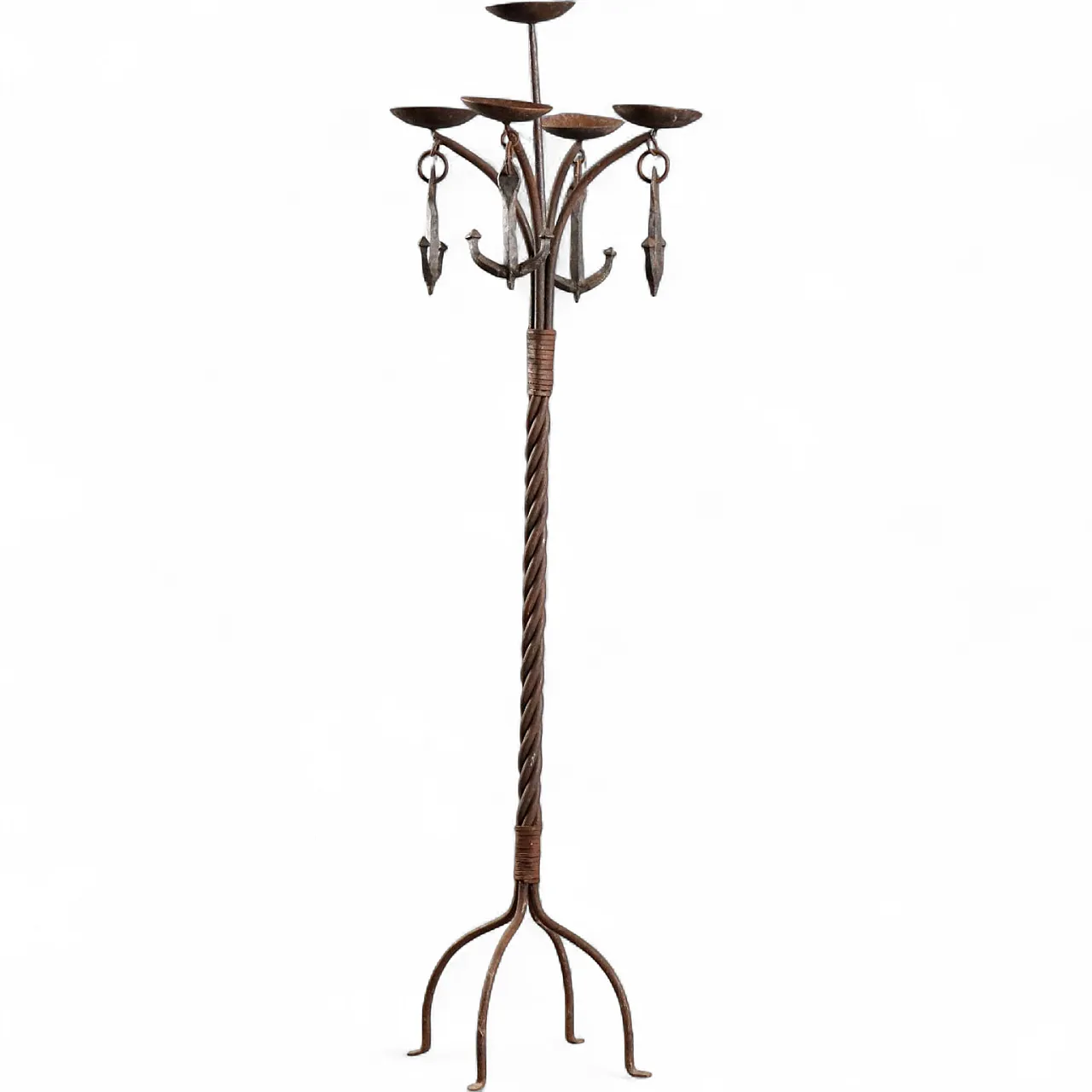 Wrought iron candle holder, 20th century 8