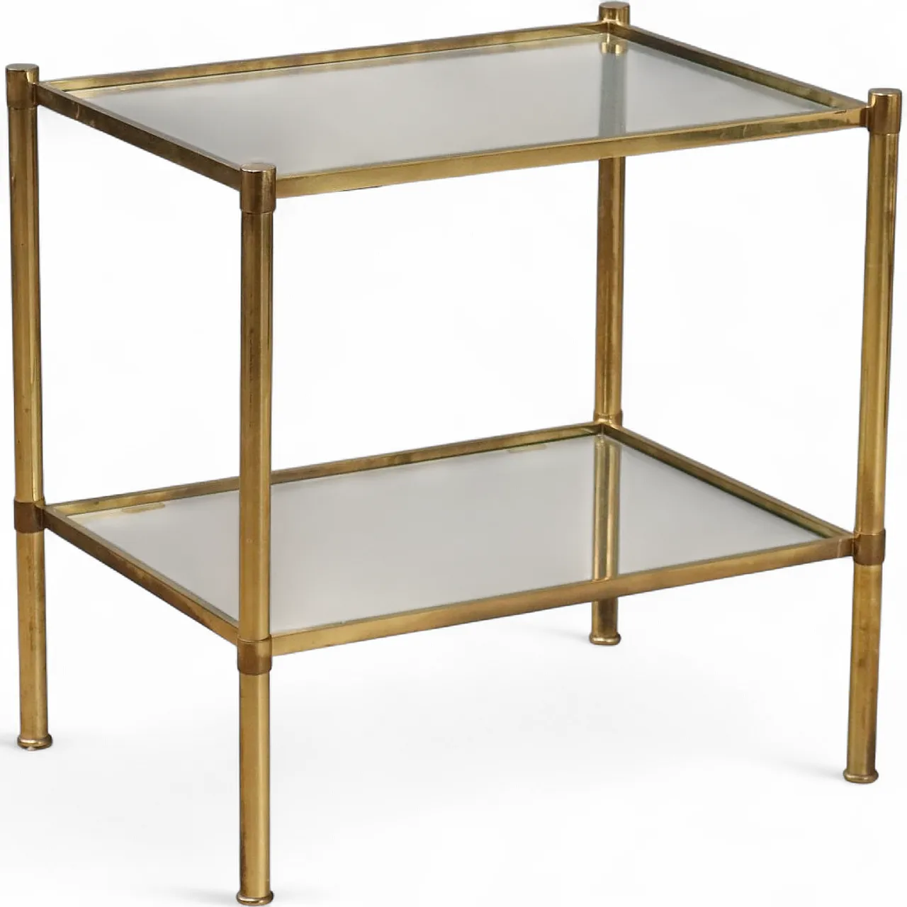 Coffee table in brass and glass, 1970s 8