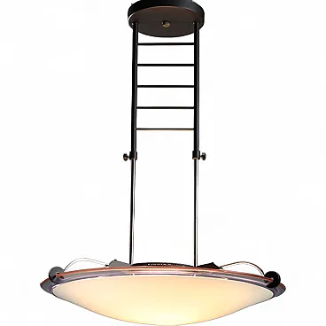 Chandelier with reflected halogen light, 1980s