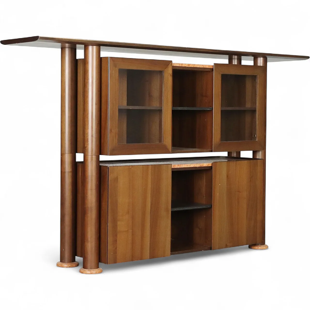 Sideboard in wood and marble, 1980s 11