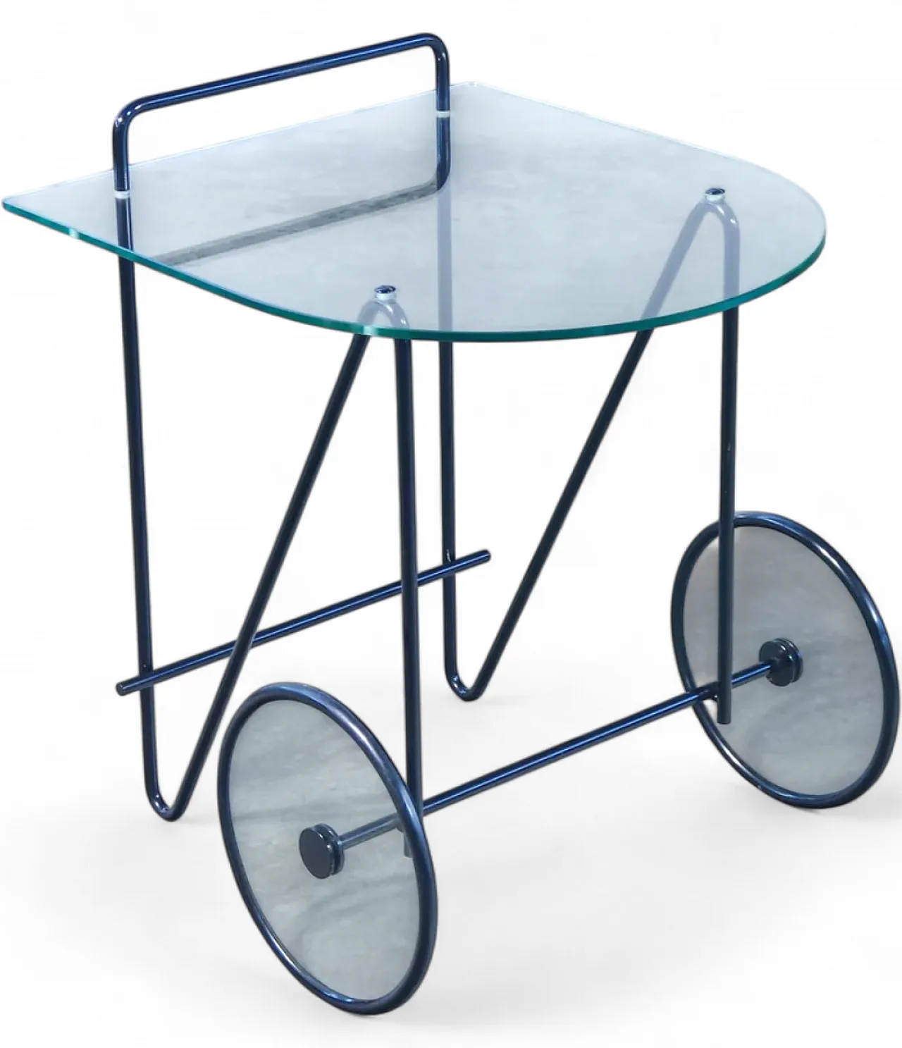 Carrello di Carlo CERBARO per PORADA in metallo e vetro, anni '80 11