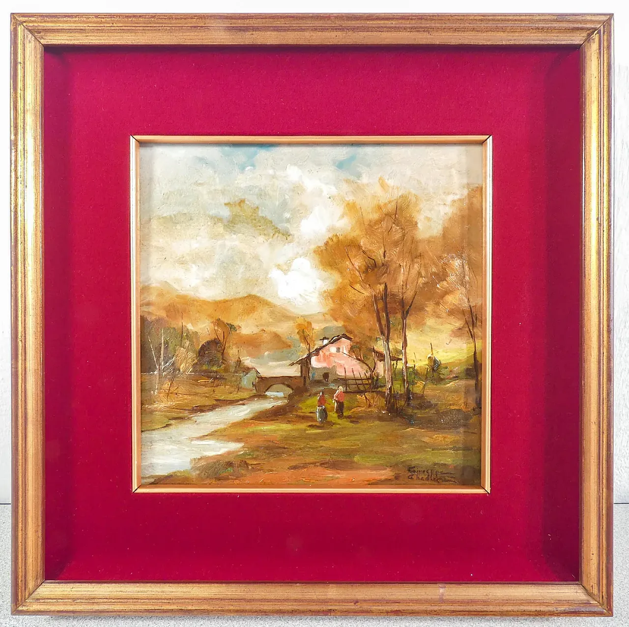 Mountain Landscape by Giuseppe Gheduzzi, 1940s 1